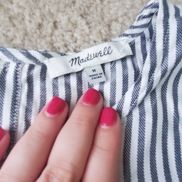 NWT Madewell Tie Front Top - Picture 2 of 5